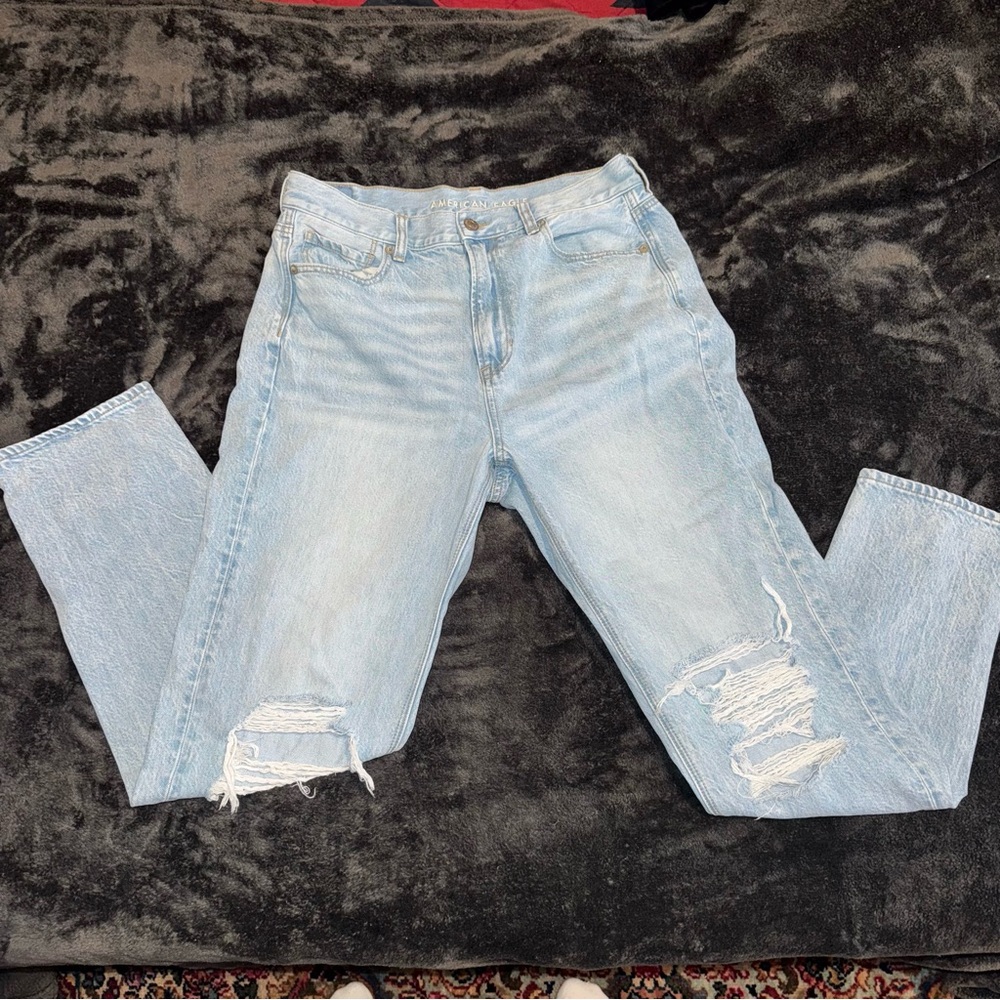 American Eagle Distressed Mom Jeans